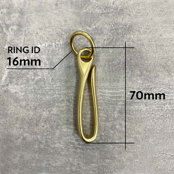 Fish Hook - Solid Brass